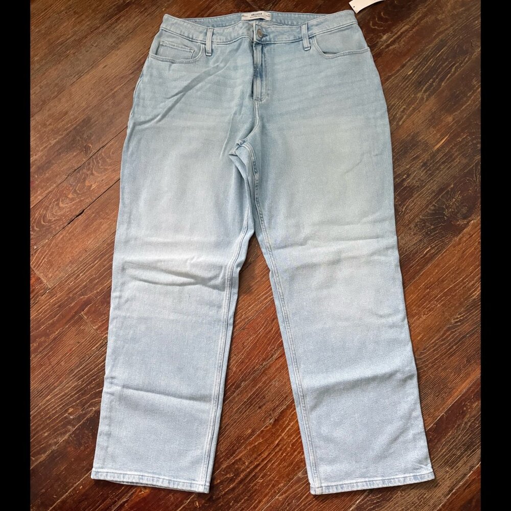 Light Wash Curvy High-Rise Dad Hollister Jeans 16R